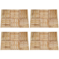 Piastrelle per Decking 24 pz 50x50 cm in Legno Marrone cod mxl 43115