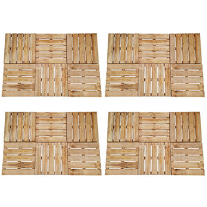 Piastrelle per Decking 24 pz 50x50 cm in Legno Marrone cod mxl 43115