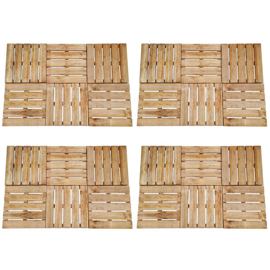 Piastrelle per Decking 24 pz 50x50 cm in Legno Marrone cod mxl 43115