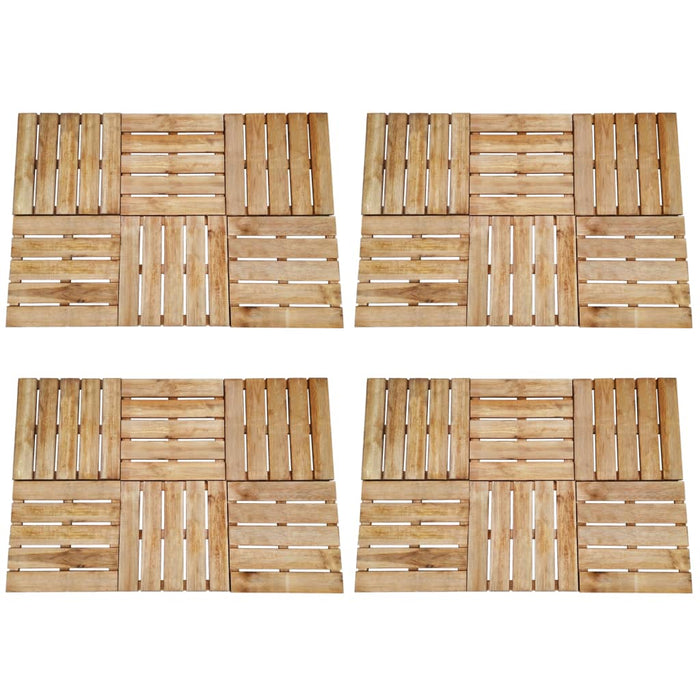 Piastrelle per Decking 24 pz 50x50 cm in Legno Marrone cod mxl 43115