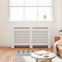 Copertura per Radiatore Bianca 152x19x81,5 cm in MDF 284321