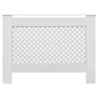 Copertura per Radiatore Bianca 112x19x81,5 cm in MDF 284323