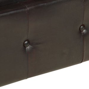 Poltrona Chesterfield Marrone in Vera Pelle 283753