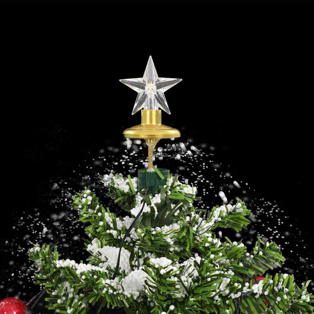 Albero di Natale con Neve e Base a Ombrellone Verde 75 cm 284331