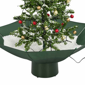 Albero di Natale con Neve e Base a Ombrellone Verde 75 cm 284331