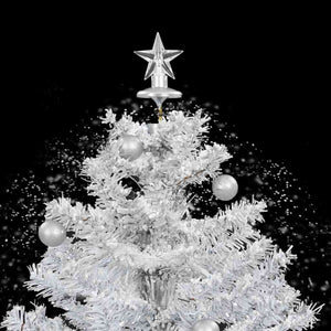 Albero di Natale con Neve e Base a Ombrellone Bianco 75 cm 284332