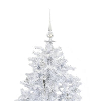 Albero di Natale con Neve e Base a Ombrellone Bianco 140 cm 284334