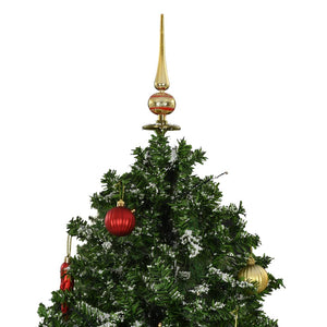 Albero di Natale con Neve e Base a Ombrellone Verde 170 cm 284335