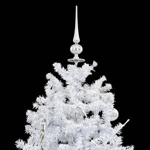 Albero di Natale con Neve e Base a Ombrellone Bianco 170 cm 284336