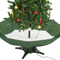 Albero di Natale con Neve e Base a Ombrellone Verde 190 cm 284337