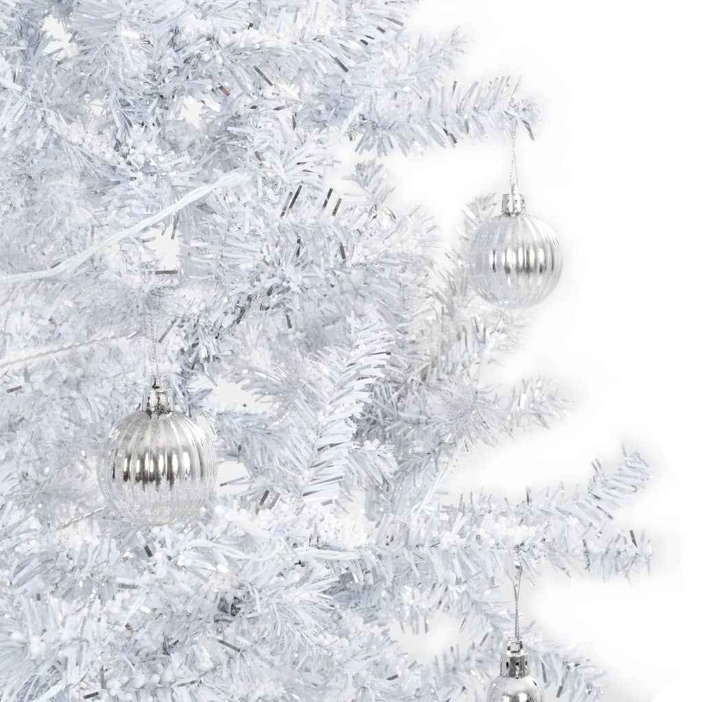 Albero di Natale con Neve e Base a Ombrellone Bianco 190 cm 284338