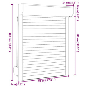 Tapparella Avvolgibile in Alluminio 70x100 cm Bianco cod mxl 58828