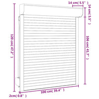 Tapparella Avvolgibile in Alluminio 100x120 cm Antracite 144979