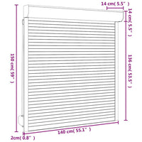 Tapparella Avvolgibile in Alluminio 140x150 cm Antracite 144986