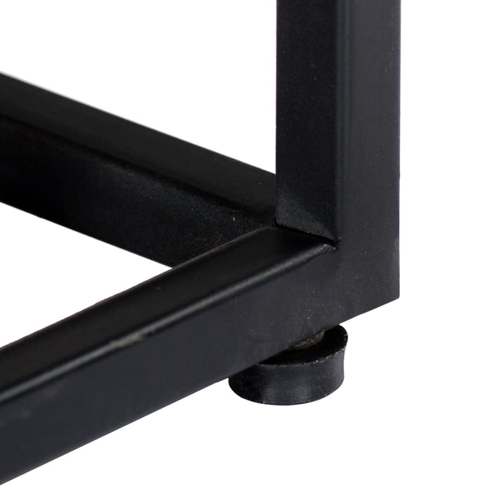 Comodino 40x30x50 cm in Legno Massello di recupero e Acciaio 282725