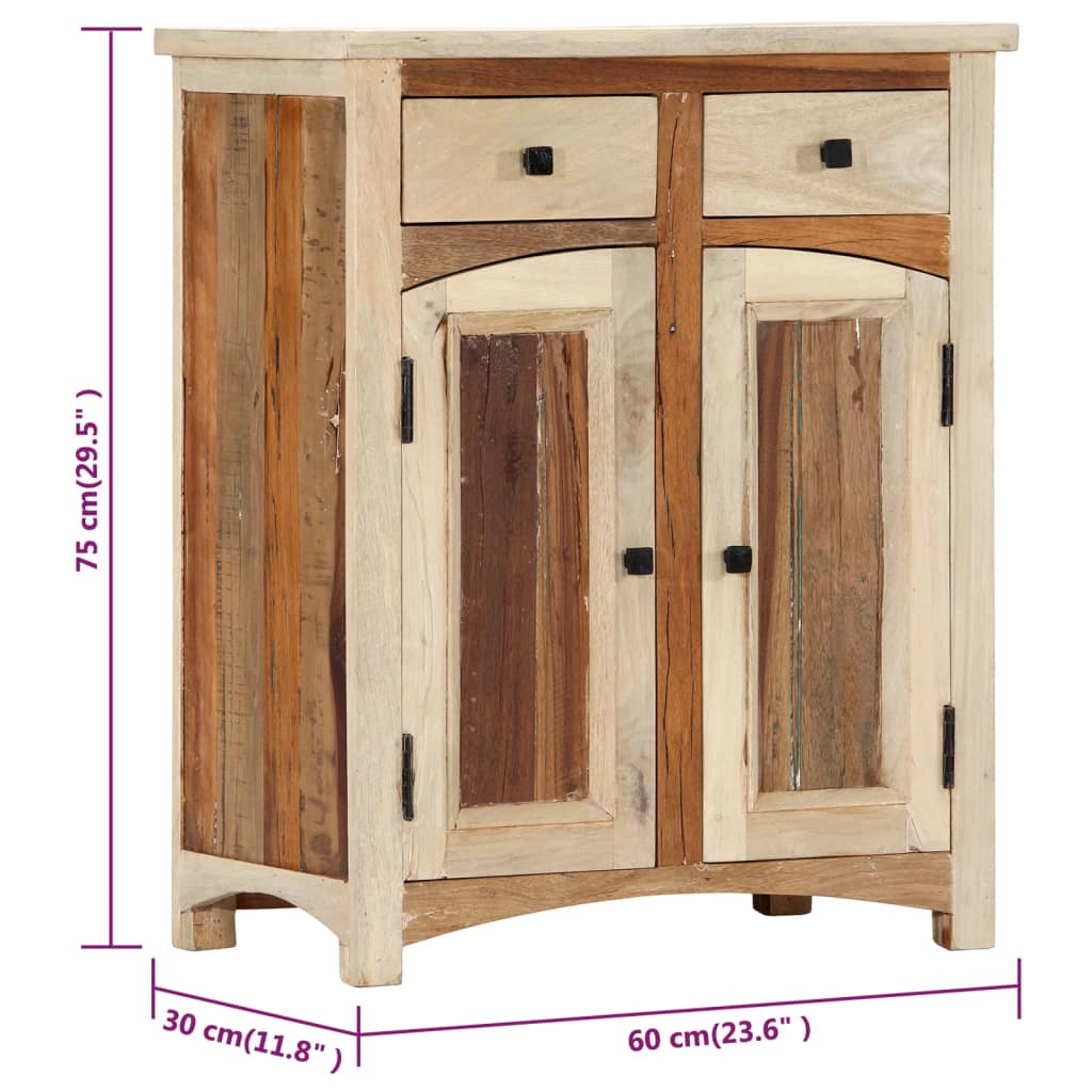 Credenza 60x30x75 cm in Legno Massello di Recupero 282730