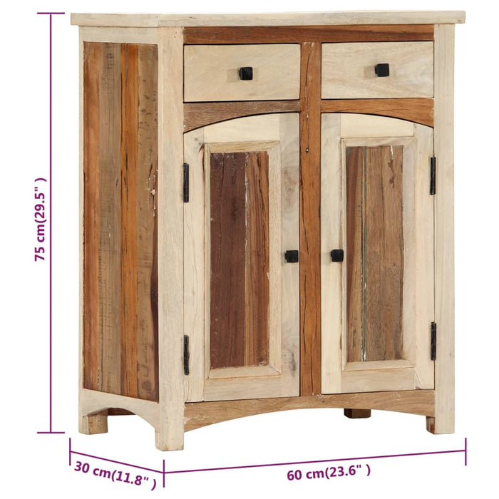 Credenza 60x30x75 cm in Legno Massello di Recupero 282730