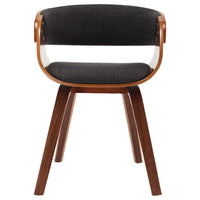 Sedia da Pranzo Grigia in Legno Piegato e Tessuto cod mxl 23427