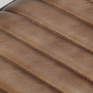 Sedia a Dondolo Marrone Chiaro in Vera Pelle 282904