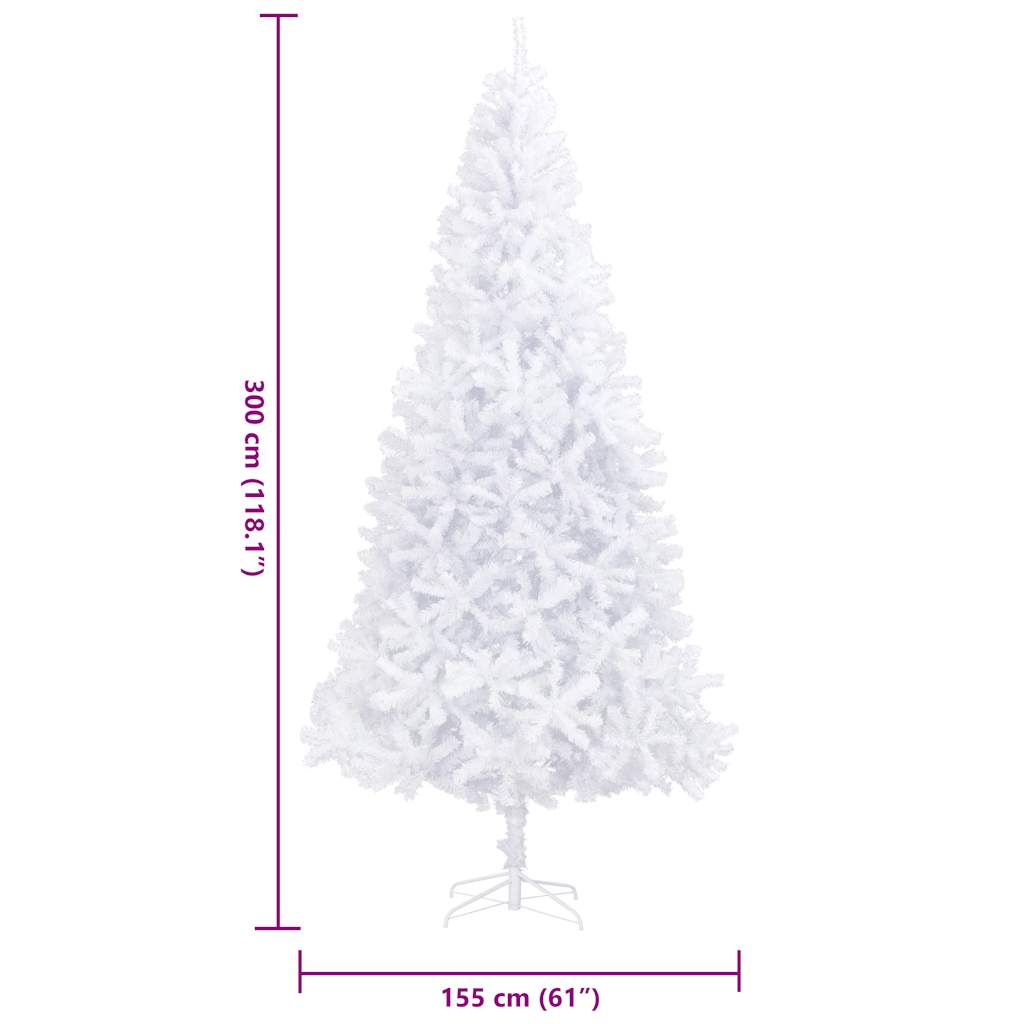Albero di Natale Artificiale 300 cm Bianco 284292