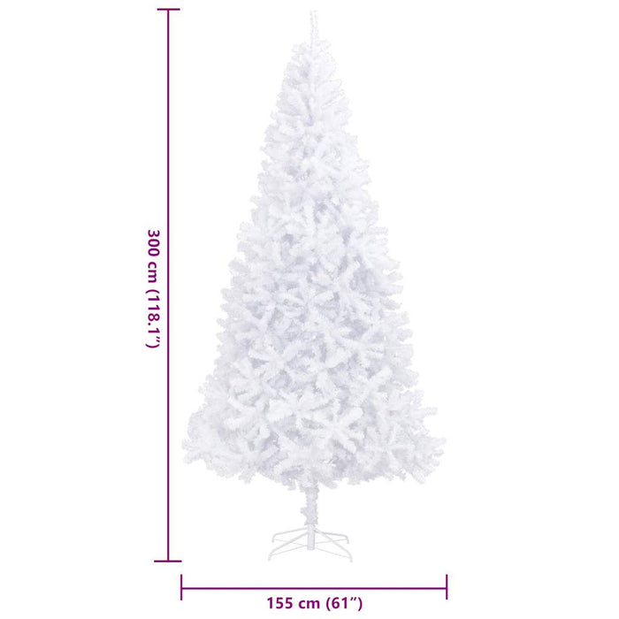Albero di Natale Artificiale 300 cm Bianco 284292