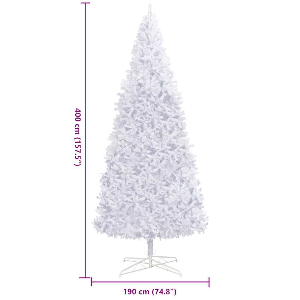 Albero di Natale Artificiale 400 cm Bianco 284294