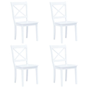 Set da Pranzo 5 pz in Legno Massello di Hevea Bianco 276869