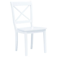 Set da Pranzo 5 pz in Legno Massello di Hevea Bianco 276869