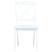 Set da Pranzo 5 pz in Legno Massello di Hevea Bianco 276869