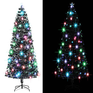 Albero di Natale Preilluminato con Supporto 240 cm Fibra Ottica 284299