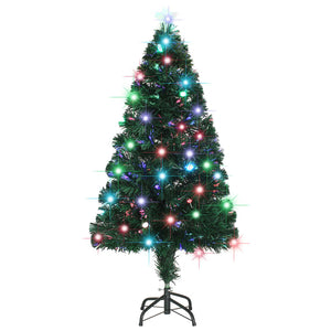 Albero di Natale Preilluminato con Supporto 120 cm Fibra Ottica 284300