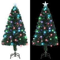 Albero di Natale Preilluminato con Supporto 120 cm Fibra Ottica 284300