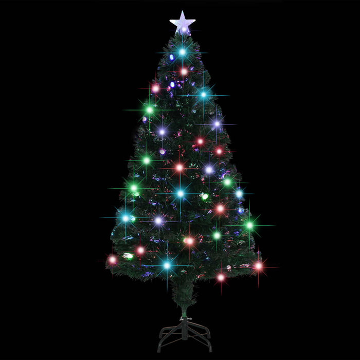 Albero di Natale Preilluminato con Supporto 150 cm Fibra Ottica 284301