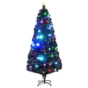 Albero di Natale Preilluminato con Supporto 180 cm Fibra Ottica 284302