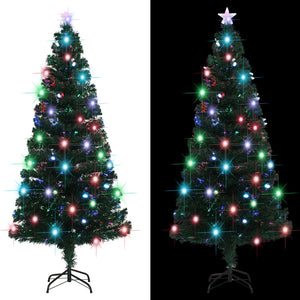 Albero di Natale Preilluminato con Supporto 180 cm Fibra Ottica 284302