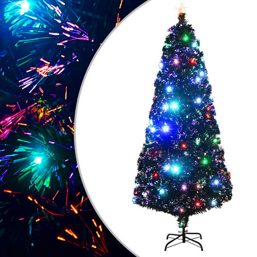 Albero di Natale Artificiale Supporto/LED 210 cm Fibra Ottica cod mxl 26616