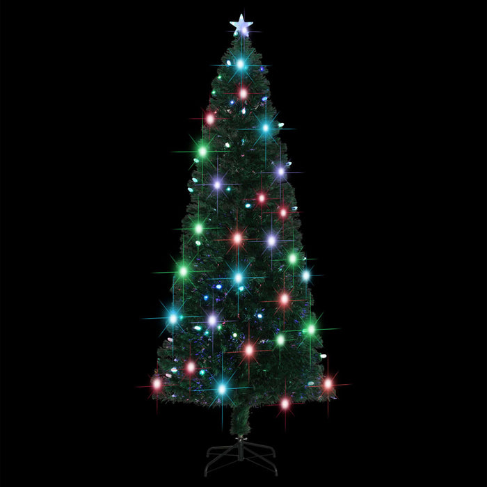 Albero di Natale Preilluminato con Supporto 240 cm Fibra Ottica 284304