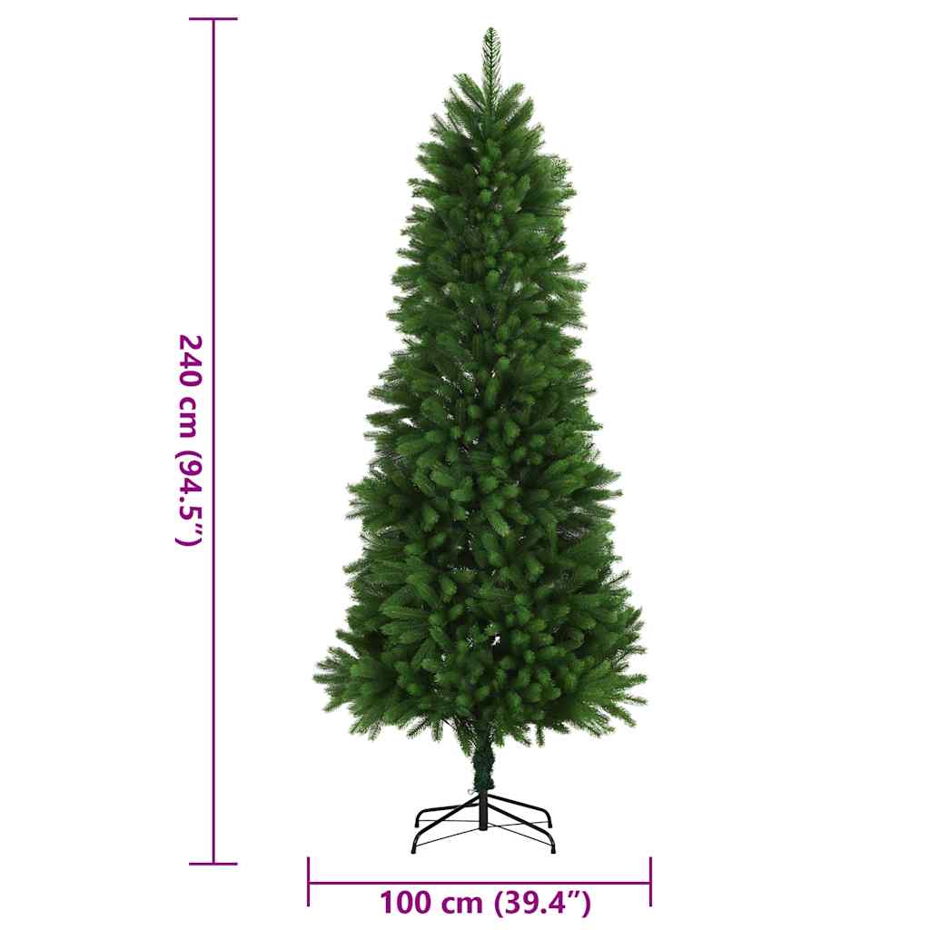 Albero di Natale Artificiale Realistico con Punte 240 cm Verde 284329