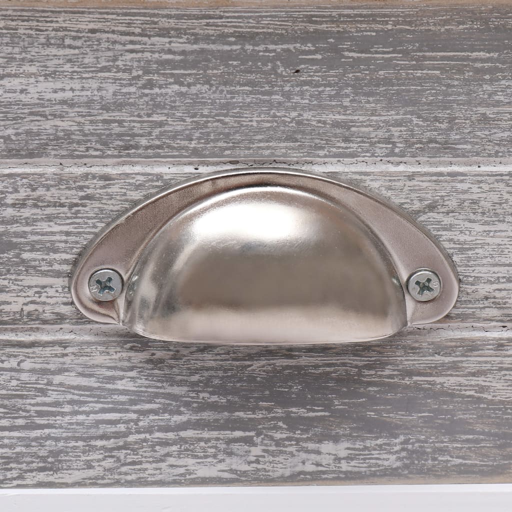 Tavolino Laterale Grigio 40x40x40 cm in Legno di Paulownia cod mxl 26290