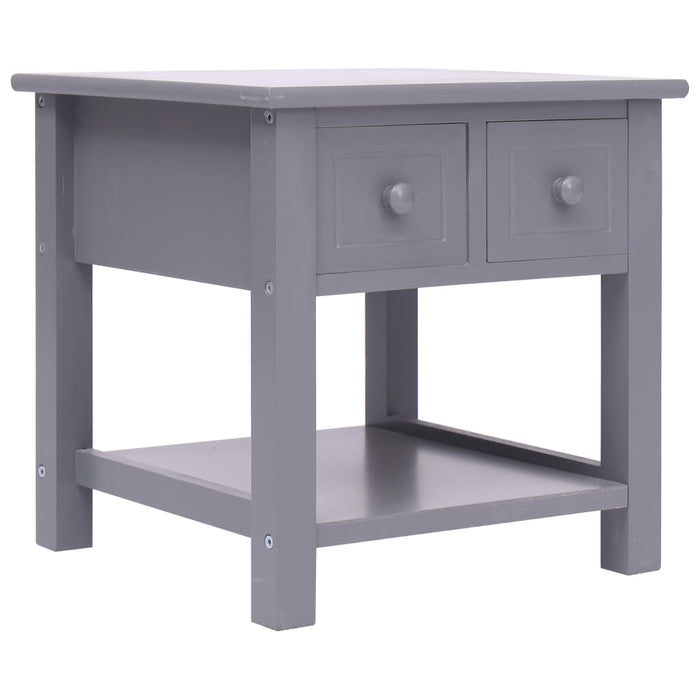 Tavolino Laterale Grigio 40x40x40 cm in Legno di Paulownia cod mxl 27067