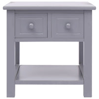 Tavolino Laterale Grigio 40x40x40 cm in Legno di Paulownia cod mxl 27067