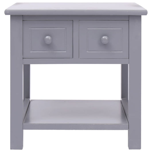 Tavolino Laterale Grigio 40x40x40 cm in Legno di Paulownia 284069
