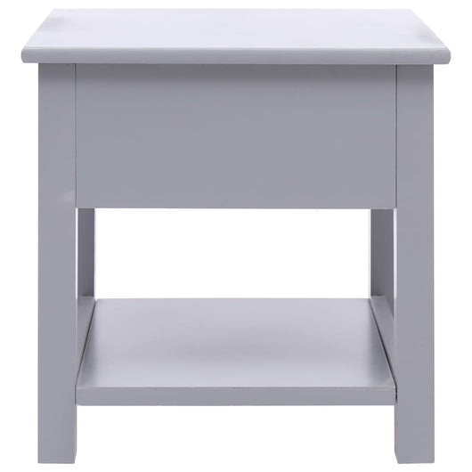 Tavolino Laterale Grigio 40x40x40 cm in Legno di Paulownia 284069