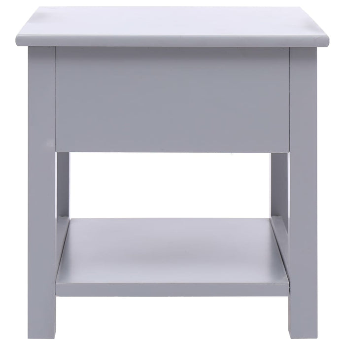 Tavolino Laterale Grigio 40x40x40 cm in Legno di Paulownia 284069