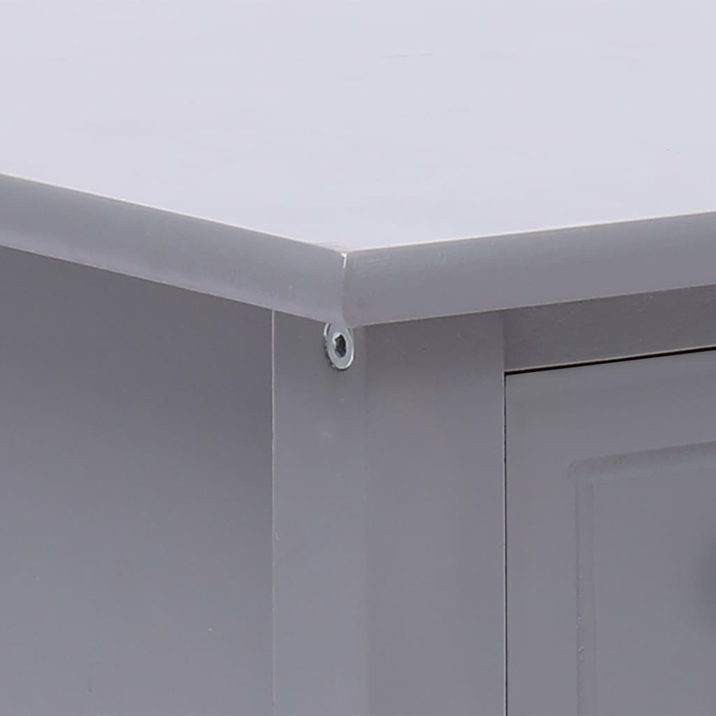 Tavolino Laterale Grigio 40x40x40 cm in Legno di Paulownia cod mxl 27067