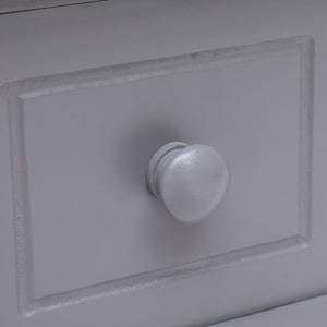 Tavolino Laterale Grigio 40x40x40 cm in Legno di Paulownia cod mxl 27067