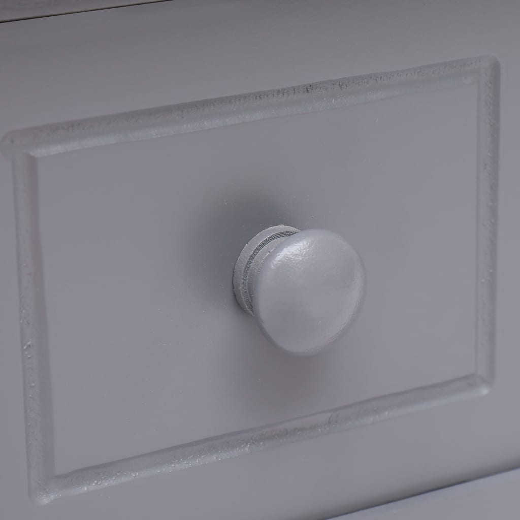 Tavolino Laterale Grigio 40x40x40 cm in Legno di Paulownia 284069