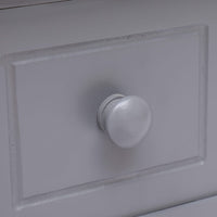 Tavolino Laterale Grigio 40x40x40 cm in Legno di Paulownia 284069