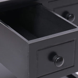 Tavolino Laterale Nero 40x40x40 cm in Legno di Paulownia 284071