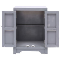 Comodino Grigio 38x28x52 cm in Legno di Paulownia  cod mxl 30475